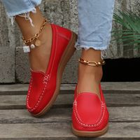 Women's Casual Solid Color Round Toe Loafers main image 5