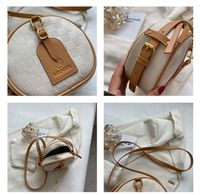 Women's Medium Pu Leather Lingge Fashion Round Zipper Crossbody Bag main image 4