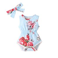 Casual Flower 100% Cotton Baby Clothes main image 5