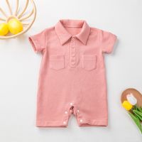 British Style Solid Color Baby Rompers sku image 2