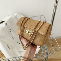 Women's Small All Seasons Pu Leather Solid Color Streetwear Square Flip Cover Underarm Bag main image 1