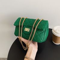 Women's Small All Seasons Pu Leather Solid Color Streetwear Square Flip Cover Underarm Bag main image 4