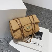 Women's Small All Seasons Pu Leather Solid Color Streetwear Square Flip Cover Underarm Bag sku image 3