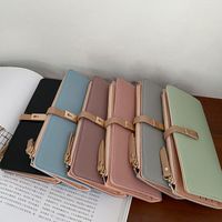 Women's All Seasons Pu Leather Solid Color Fashion Square Zipper Long Wallet main image 1