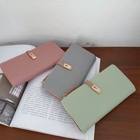 Women's All Seasons Pu Leather Solid Color Fashion Square Zipper Long Wallet main image 3