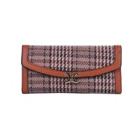Women's Houndstooth Pu Leather Buckle Wallets main image 4