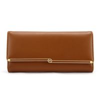 Women's Pu Leather Solid Color Fashion Square Flip Cover Long Wallet main image 5