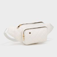 Women's Small All Seasons Pu Leather Solid Color Fashion Square Zipper Fanny Pack sku image 1