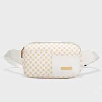 Women's Small All Seasons Pu Leather Printing Vintage Style Square Zipper Fanny Pack sku image 1
