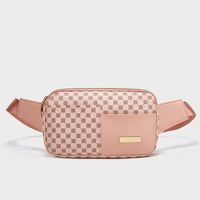 Women's Small All Seasons Pu Leather Printing Vintage Style Square Zipper Fanny Pack sku image 3