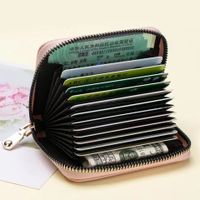 Unisex Spring&summer Pu Leather Letter Vintage Style Square Zipper Card Holder main image 4