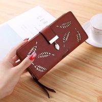 Women's Spring&summer Pu Leather Geometric Vintage Style Square Zipper Buckle Long Wallet sku image 5