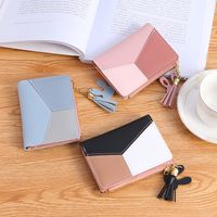 Women's Spring&summer Pu Leather Color Block Fashion Square Zipper Buckle Coin Purse main image 5