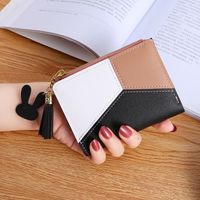 Women's Spring&summer Pu Leather Color Block Fashion Square Zipper Buckle Coin Purse main image 4