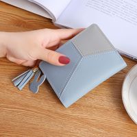 Women's Spring&summer Pu Leather Color Block Fashion Square Zipper Buckle Coin Purse sku image 1