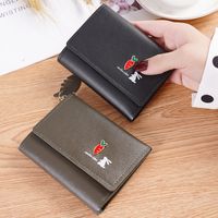 Women's Spring&summer Pu Leather Cartoon Cute Square Zipper Buckle Small Wallet main image 3