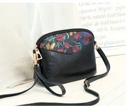 Women's Mini Pu Leather Flower Fashion Embroidery Round Zipper Crossbody Bag main image 1