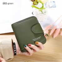 Women's Spring&summer Pu Leather Solid Color Vintage Style Square Zipper Buckle Small Wallet sku image 1