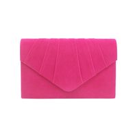 Yellow Red Light Grey Plush Solid Color Square Clutch Evening Bag main image 6