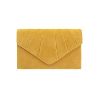 Yellow Red Light Grey Plush Solid Color Square Clutch Evening Bag sku image 1