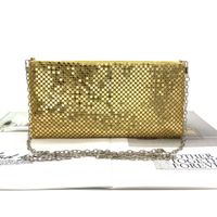 Gold Silver Metal Geometric Solid Color Square Evening Bags sku image 1