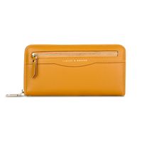 Women's Spring&summer Pu Leather Solid Color Fashion Square Zipper Long Wallet sku image 1