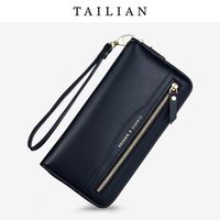 Women's Spring&summer Pu Leather Solid Color Fashion Square Zipper Long Wallet main image 2