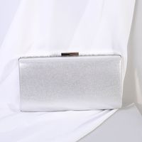 Black Silver Champagne Pu Leather Color Block Resin Rhinestones Square Evening Bags main image 2