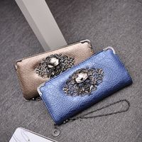 Unisex Small All Seasons Pu Leather Solid Color Punk Square Zipper Clutch Bag main image 1