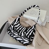 Women's Small All Seasons Pu Leather Zebra Leopard Fashion Square Zipper Underarm Bag sku image 3