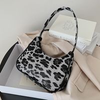 Women's Small All Seasons Pu Leather Zebra Leopard Fashion Square Zipper Underarm Bag sku image 2