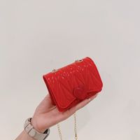 Kid's Small Silica Gel Solid Color Fashion Square Magnetic Buckle Crossbody Bag main image 3