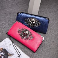 Unisex Small All Seasons Pu Leather Solid Color Punk Square Zipper Clutch Bag main image 2