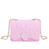 Kid's Small Silica Gel Solid Color Fashion Square Magnetic Buckle Crossbody Bag main image 2