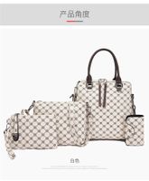 Women's Medium Pu Leather Solid Color Fashion Square Zipper Bag Sets sku image 1