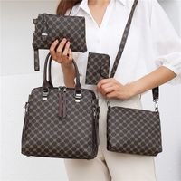 Women's Medium Pu Leather Solid Color Fashion Square Zipper Bag Sets main image 5