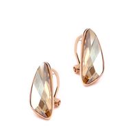Simple Style Asymmetrical Alloy Plating Artificial Crystal Drop Earrings 1 Pair sku image 1