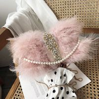 Women's Small Fur Solid Color Streetwear Rhinestone Pearl Square Flip Cover Crossbody Bag main image 5