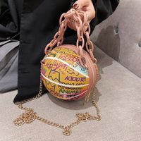 Women's Small All Seasons Pu Leather Letter Streetwear Chain Round Zipper Circle Bag main image 1