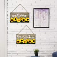 Pastoral Sunflower Wood Hanging Ornaments main image 1