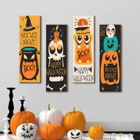 Halloween Pumpkin Ghost Wood Party Hanging Ornaments main image 1