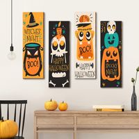 Halloween Pumpkin Ghost Wood Party Hanging Ornaments main image 2