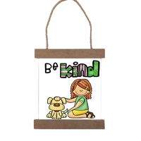 Back To School Cartoon Letter Wood Party Hanging Ornaments sku image 9