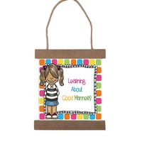 Back To School Cartoon Letter Wood Party Hanging Ornaments sku image 7