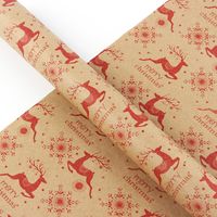Christmas Cute Christmas Tree Elk Kraft Paper Party Gift Wrapping Supplies sku image 6