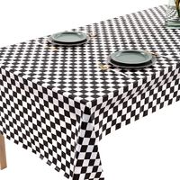 Birthday Retro Lattice Peva Party Tablecloth main image 2