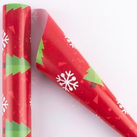Christmas Cute Christmas Tree Santa Claus Coated Paper Party Gift Wrapping Supplies main image 3
