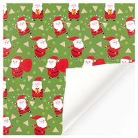 Christmas Cute Christmas Tree Santa Claus Coated Paper Party Gift Wrapping Supplies sku image 8