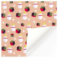 Christmas Cute Christmas Tree Santa Claus Coated Paper Party Gift Wrapping Supplies sku image 10
