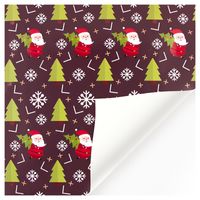Christmas Cute Christmas Tree Santa Claus Coated Paper Party Gift Wrapping Supplies sku image 2